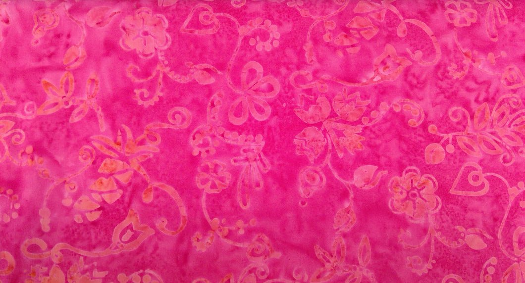 Celestial Batik Pink With Flowers