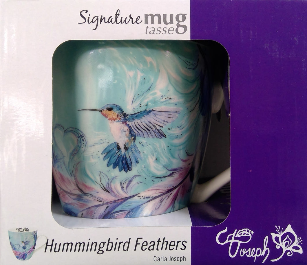 Indigenous Collection Signature Mug.    Hummingbird Feathers